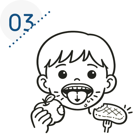 前歯を使わない食事